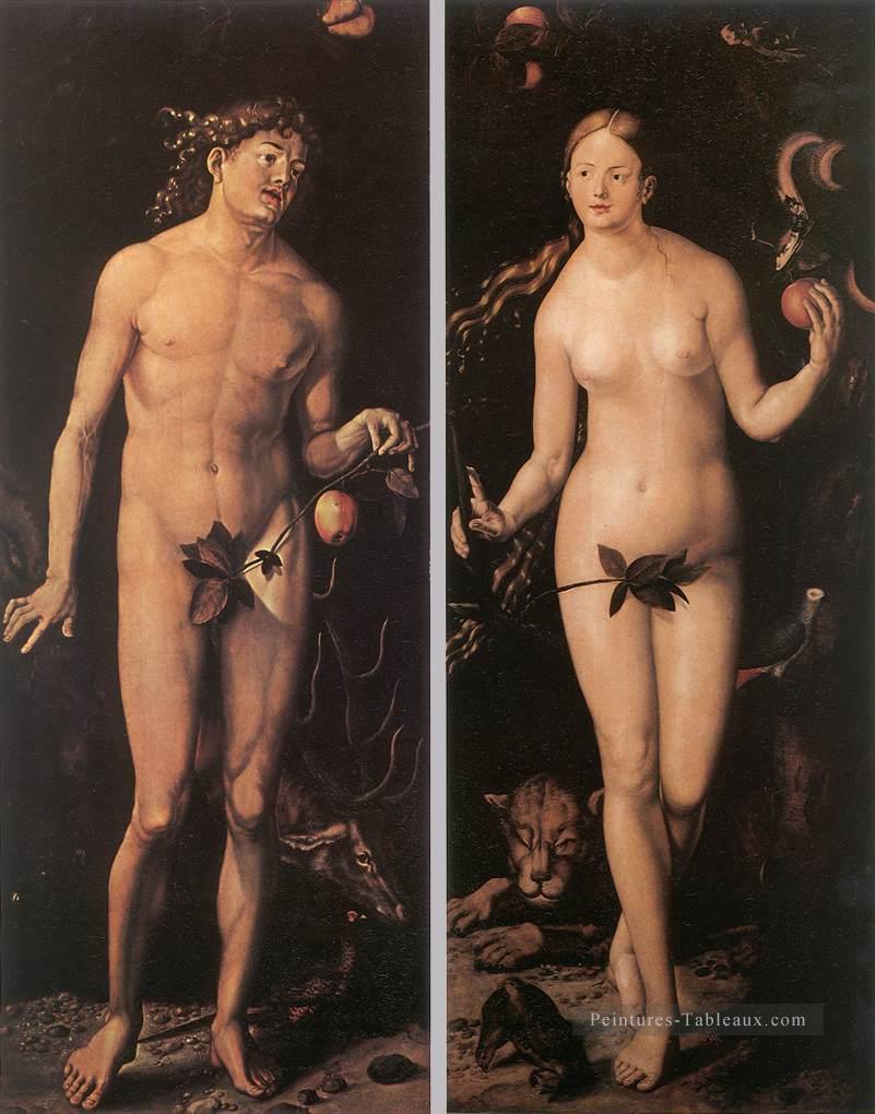 Adam et Eve Nu peintre Hans Baldung Peintures à l'huile